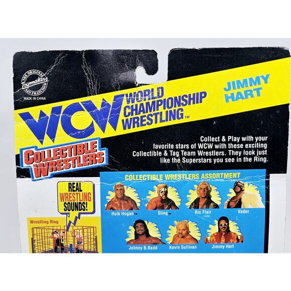 WCW Jimmy Hart Wrestling Figure 1994 LJN Original With Yellow Suit w/Hulk on it - Picture 11 of 13